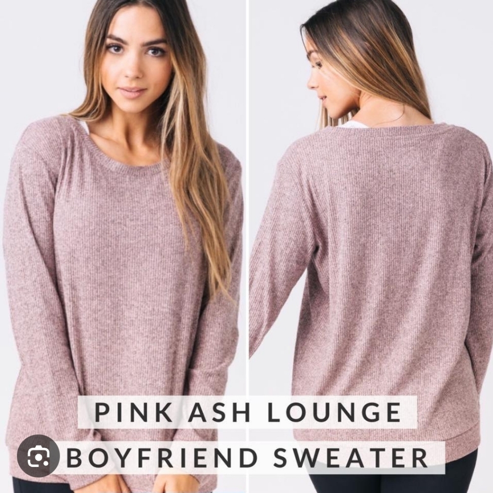GUC Zyia Boyfriend Sweater Pink Ash Size Small
